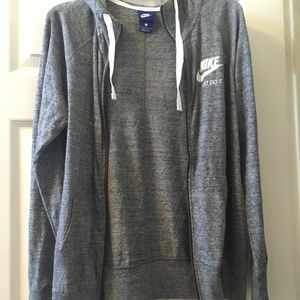 Nike Grey Full-Zip Hoodie